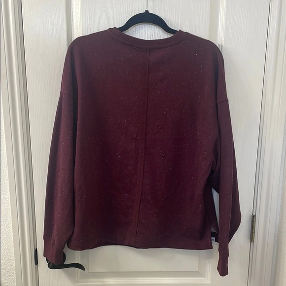 Puma Burgundy Crew Neck Sweater Cozy Knit Pullover - Picture 3 of 3